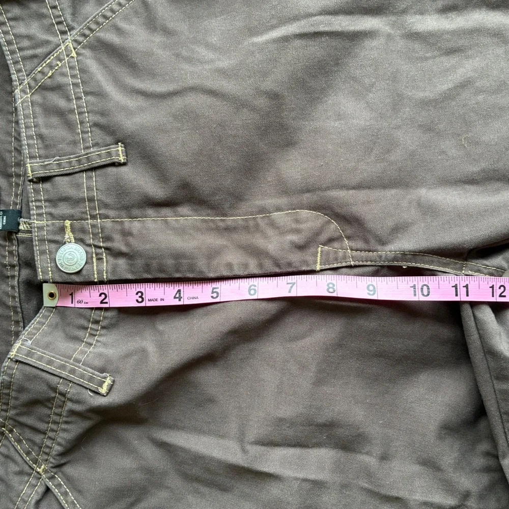 True Religion Mens Brown Cargo Pants 34 Utility Workwear Y2K Straight Leg Cotton